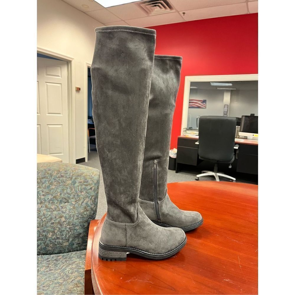 Life Stride Velocity 2.0 Kennedy Faux Suede Stretch Chunky Knee Boot sz 6.5 NWOT